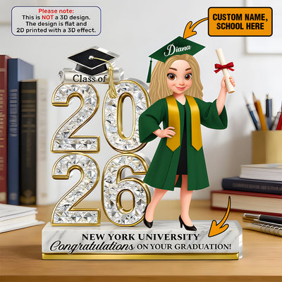 Class Of 2026 Graduate - Personalized Custom Shaped Acrylic Plaque