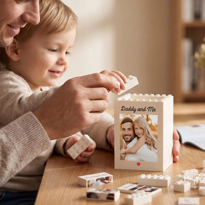 Custom Photo Brick Block Pen Box - Daddy And Me