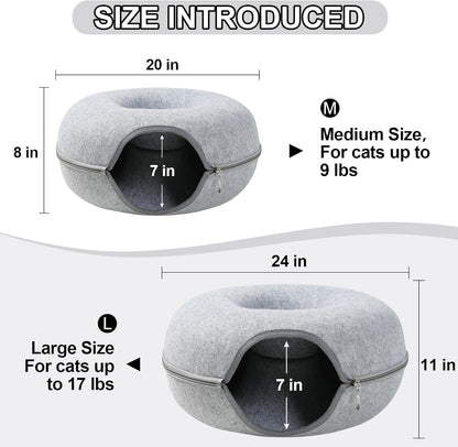 Meow Bed™ - Donut Kitten Bed