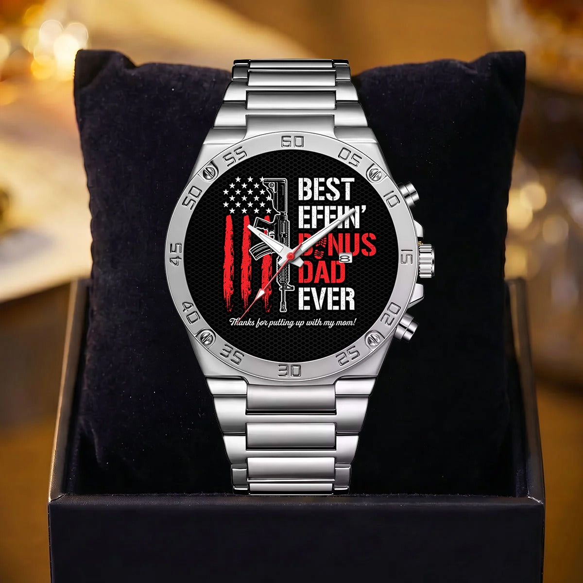 Best Effin' Bonus Dad Ever - Men's Wrist Watch