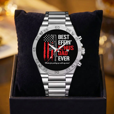 Best Effin' Bonus Dad Ever - Men's Wrist Watch