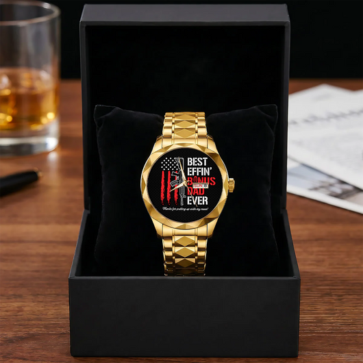 Best Effin' Bonus Dad Ever - Men's Wrist Watch