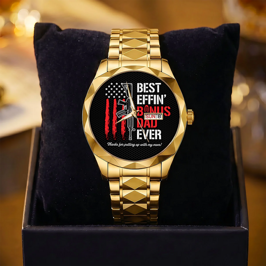 Best Effin' Bonus Dad Ever - Men's Wrist Watch