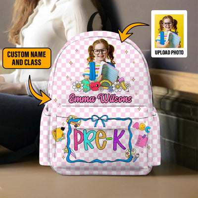 Custom Photo Cute Backpack Personalized Back To School Gift For Kids