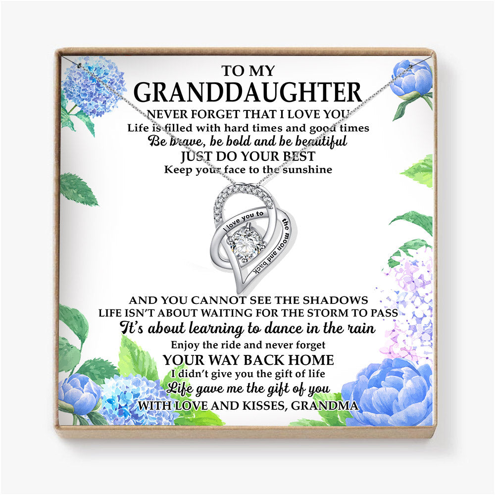 NEVER FORGET THAT I LOVE YOU - NECKLACE FOR GRANDDAUGHTER FROM GRANDMA