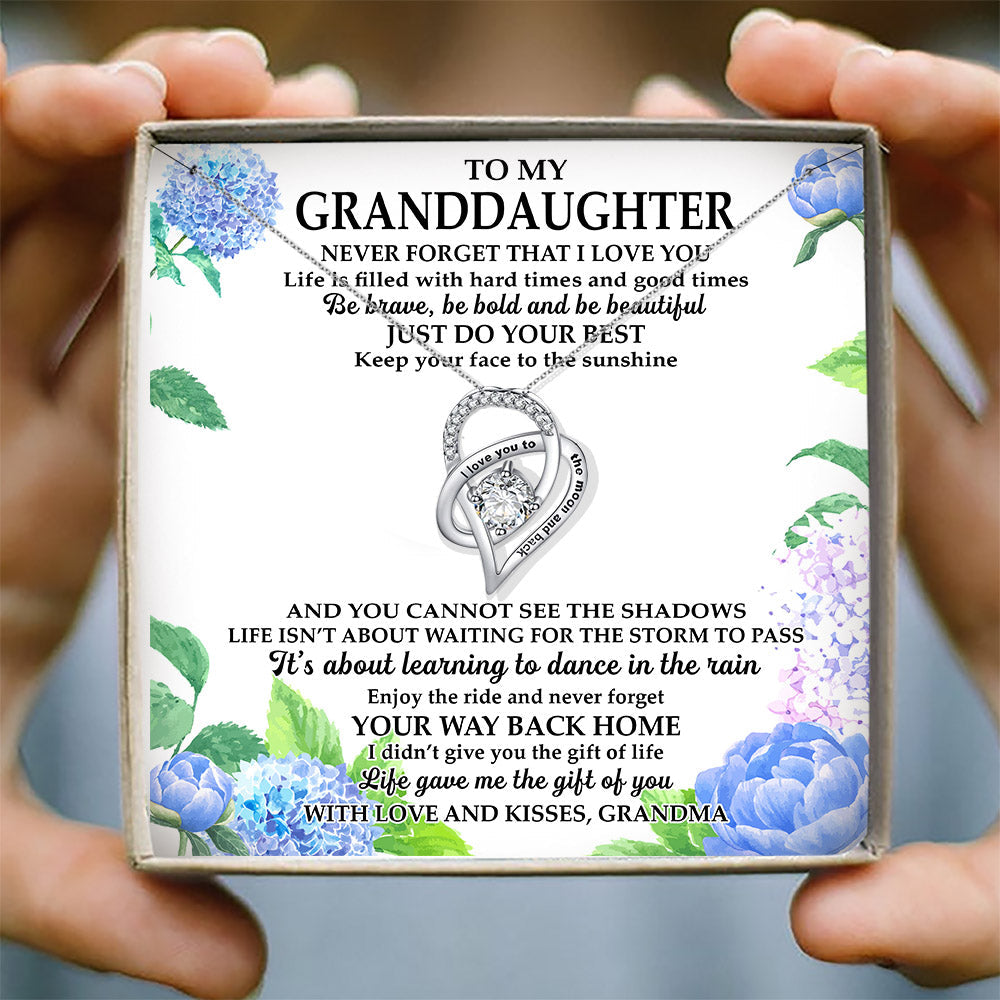 NEVER FORGET THAT I LOVE YOU - NECKLACE FOR GRANDDAUGHTER FROM GRANDMA