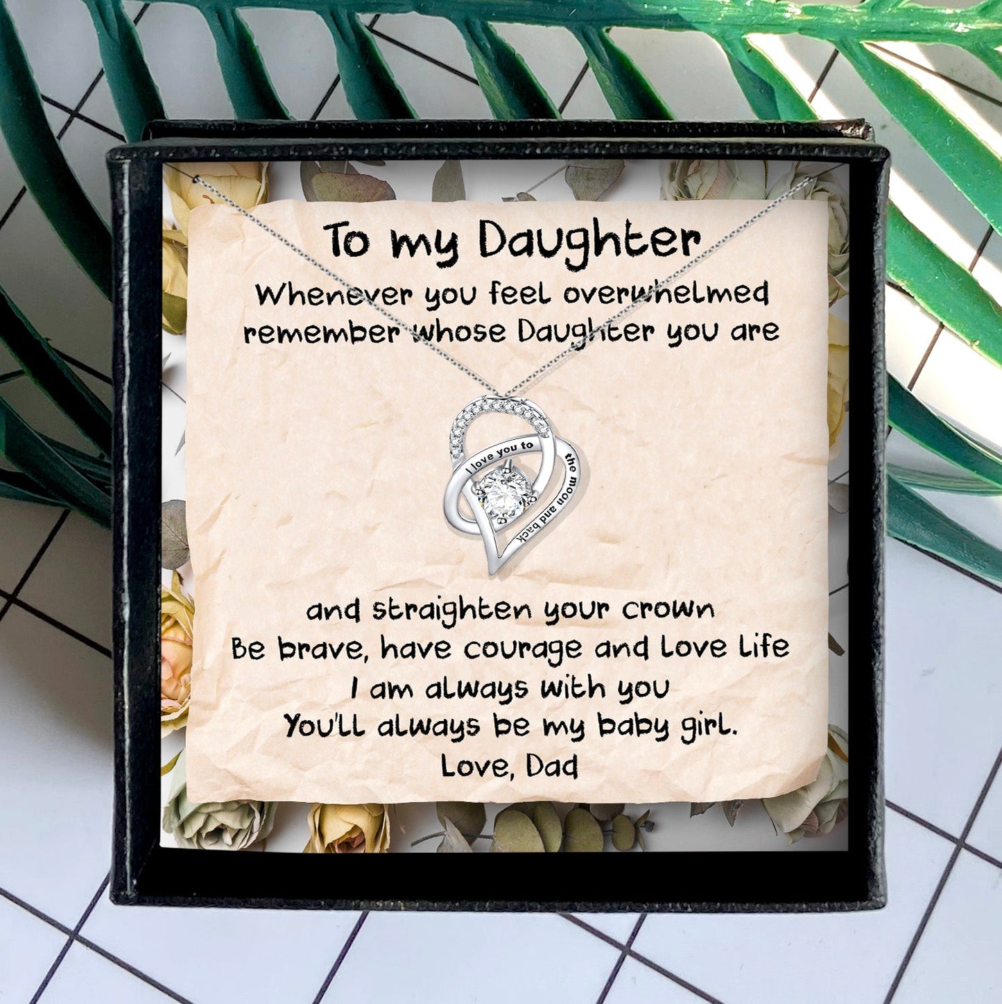 YOU'LL ALWAYS BE MY BABY GIRL - NECKLACE FOR DAUGHTER FROM DAD