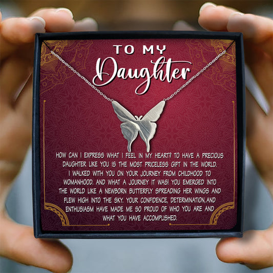 HOW CAN I EXPRESS WHAT I FEEL  IN MY HEART - NECKLACE FOR DAUGHTER