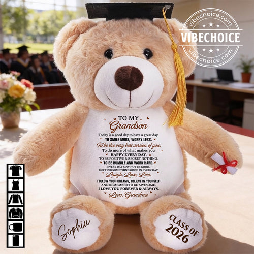 I Love You Forever And Always - Personalized Graduation Bear