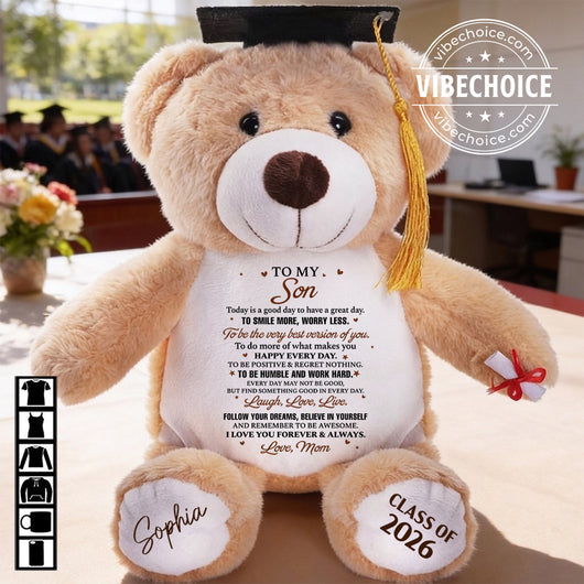 I Love You Forever And Always - Personalized Graduation Bear