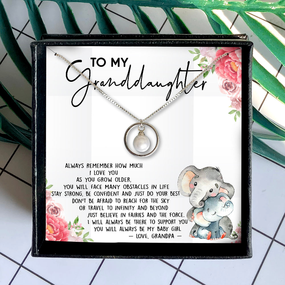 JUST DO YOUR BEST - NECKLACE FOR GRANDDAUGHTER FROM GRANDPA