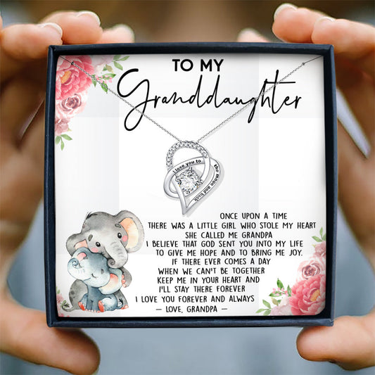I LOVE YOU FOREVER AND ALWAYS - NECKLACE FOR GRANDDAUGHTER FROM GRANDPA