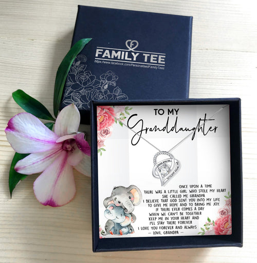 I LOVE YOU FOREVER AND ALWAYS - NECKLACE FOR GRANDDAUGHTER FROM GRANDPA
