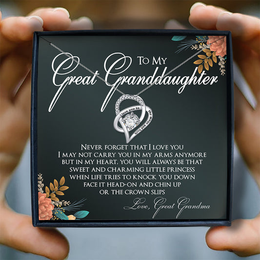 NEVER FORGET THAT I LOVE YOU - NECKLACE FOR GRANDDAUGHTER FROM GREAT GRANDMA