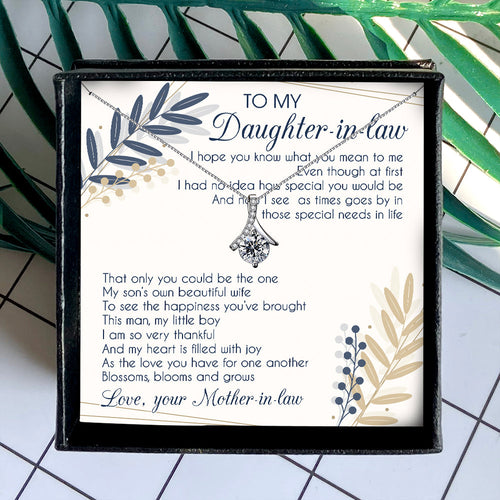 I HOPE YOU KNOW WHAT YOU MEAN TO ME - NECKLACE FOR DAUGHTER-IN-LAW