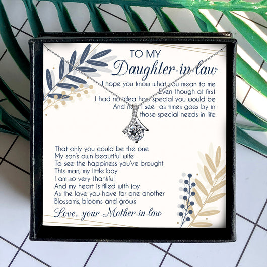 I HOPE YOU KNOW WHAT YOU MEAN TO ME - NECKLACE FOR DAUGHTER-IN-LAW
