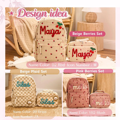 Personalized Set - Backpack and Lunchbag - Back to School Gift