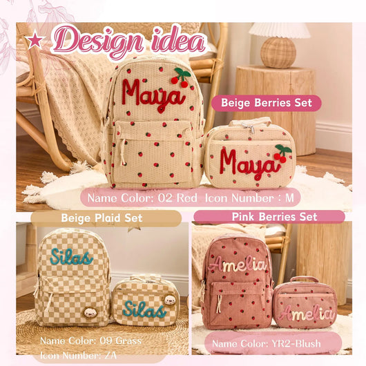 Personalized Set - Backpack and Lunchbag - Back to School Gift