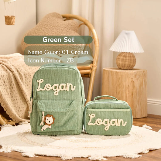 Personalized Set - Backpack and Lunchbag - Back to School Gift
