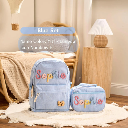Personalized Set - Backpack and Lunchbag - Back to School Gift