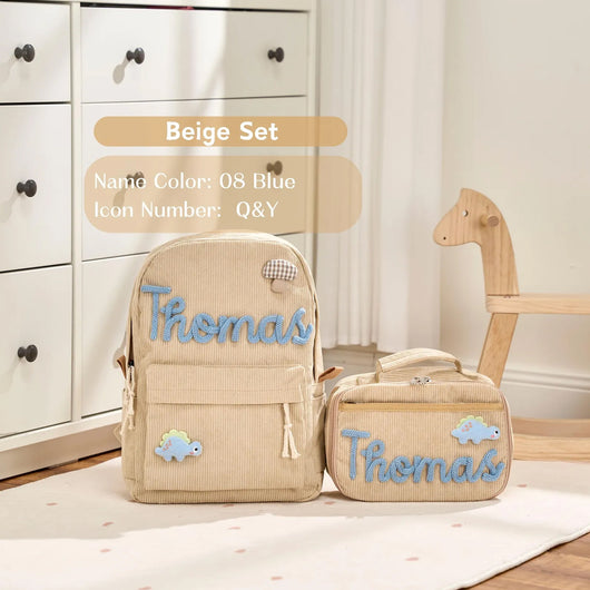 Personalized Set - Backpack and Lunchbag - Back to School Gift