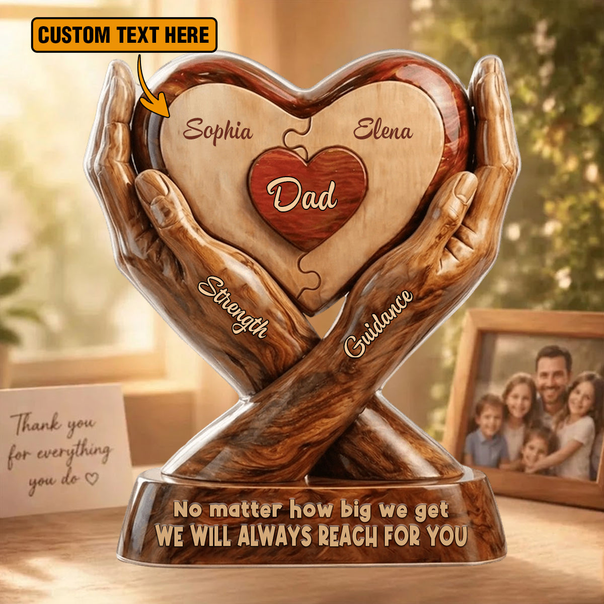 Personalized Acrylic Plaque - We Will Always Reach For You - Father’s Day Gift