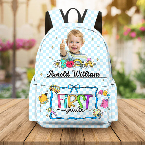 Custom Photo Cute Backpack Personalized Back To School Gift For Kids