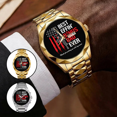 Best Effin' Bonus Dad Ever - Men's Wrist Watch