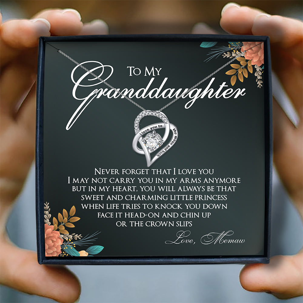 NEVER FORGET THAT I LOVE YOU - NECKLACE FOR GRANDDAUGHTER FROM MEMAW