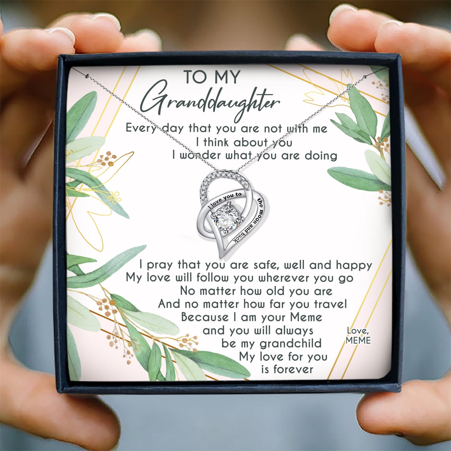 MY LOVE FOR YOU FOREVER - NECKLACE FOR GRANDDAUGHTER FROM MEME
