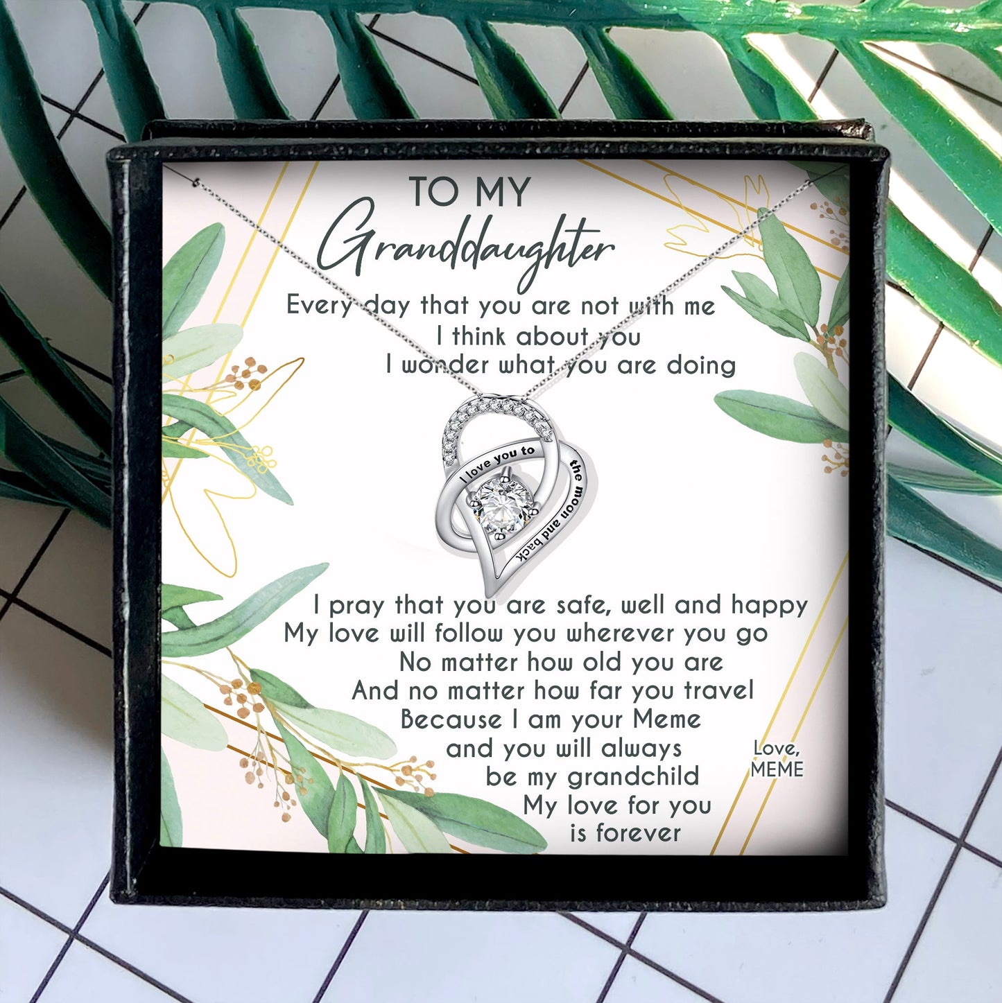 MY LOVE FOR YOU FOREVER - NECKLACE FOR GRANDDAUGHTER FROM MEME