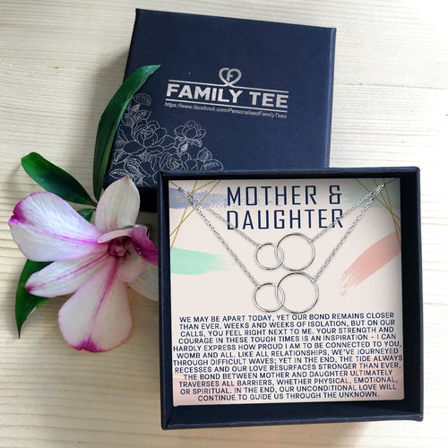 WE MAY BE APART TODAY  - NECKLACE FOR MOTHER AND DAUGHTER