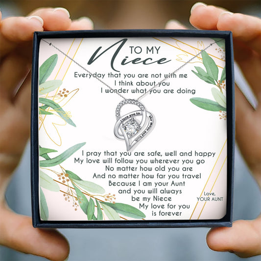 MY LOVE FOR YOU IS FOREVER - NECKLACE FOR NIECE FROM AUNT
