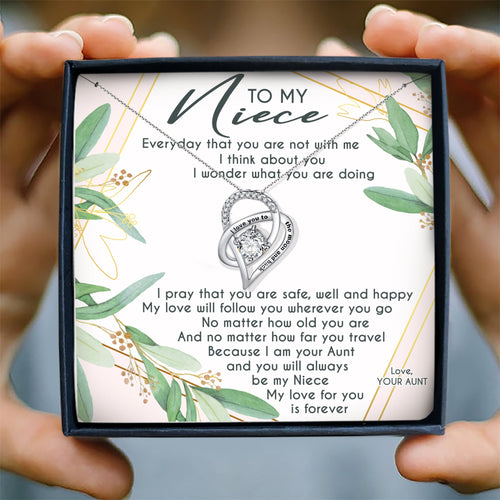 MY LOVE FOR YOU IS FOREVER - NECKLACE FOR NIECE FROM AUNT