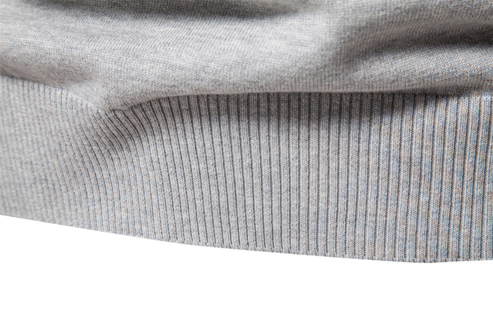 Cotton Knit Striped Half Zip Knitwear