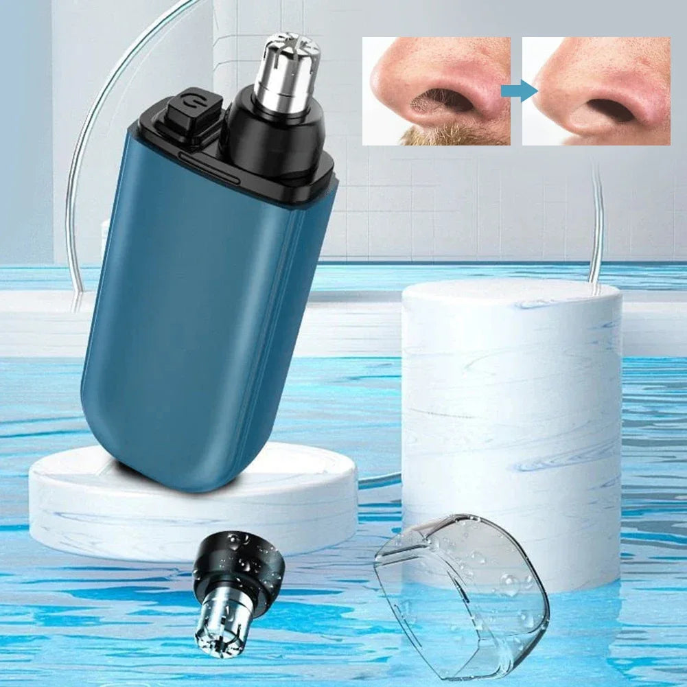 Cleanlook Nose Hair Trimmer Charging Dual-Edge Blades Electric Portable Men Mini Nose Hair Trimmer Face Care Kit Tools 7000 RPM