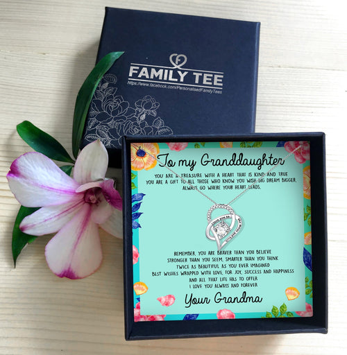 I LOVE YOU ALWAYS AND FOREVER - NECKLACE FOR GRANDDAUGHTER FROM GRANDMA