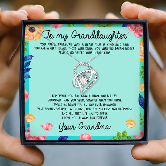I LOVE YOU ALWAYS AND FOREVER - NECKLACE FOR GRANDDAUGHTER FROM GRANDMA