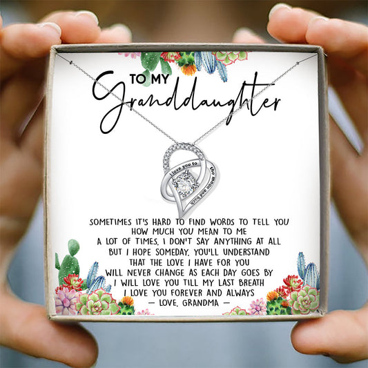 I LOVE YOU FOREVER AND ALWAYS - NECKLACE FOR GRANDDAUGHTER FROM GRANDMA