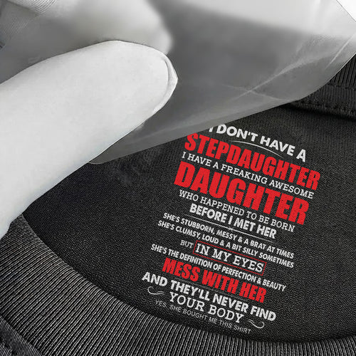 I Am The Best Bonus Dad - Personalized Shirt With Design Inner Neck