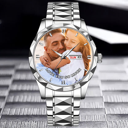 Personalized Photo & Text Custom Watch | Perfect Gift for Friend, Family