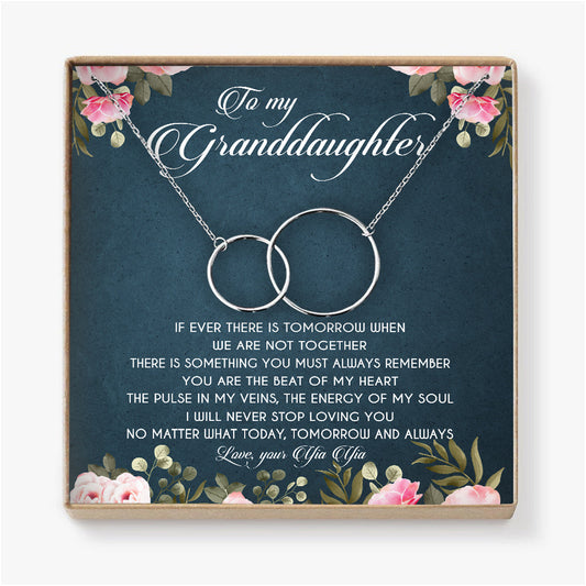 YOU ARE THE BEAT OF MY HEART  - NECKLACE FOR GRANDDAUGHTER FROM YIA YIA