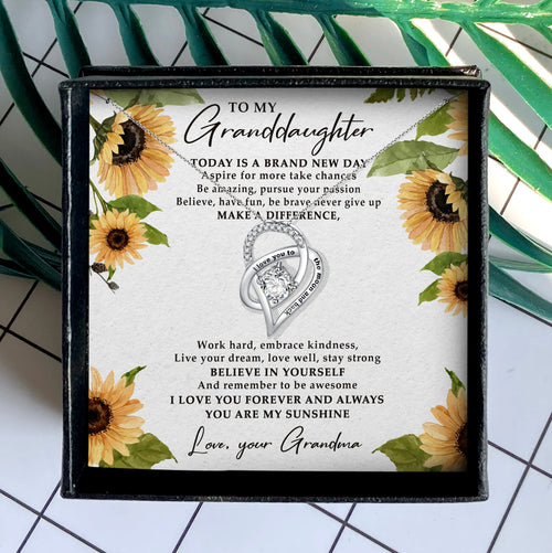 TODAY IS A BRAND NEW DAY - NECKLACE FOR GRANDDAUGHTER FROM GRANDMA