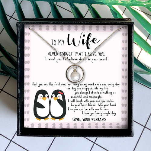 NEVER FORGET THAT I LOVE YOU - NECKLACE FOR WIFE FROM HUSBAND