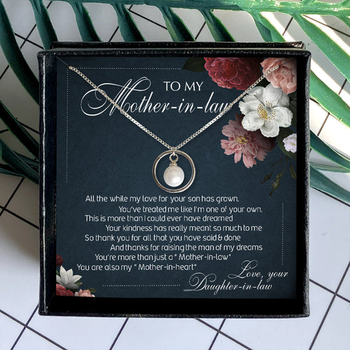 THANKS FOR RAISING THE MAN - NECKLACE FOR MOTHER-IN-LAW FROM DAUGHTER-IN-LAW