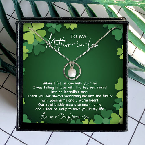 OPEN ARMS AND A WARM HEART - NECKLACE FOR MOTHER-IN-LAW FROM DAUGHTER-IN-LAW
