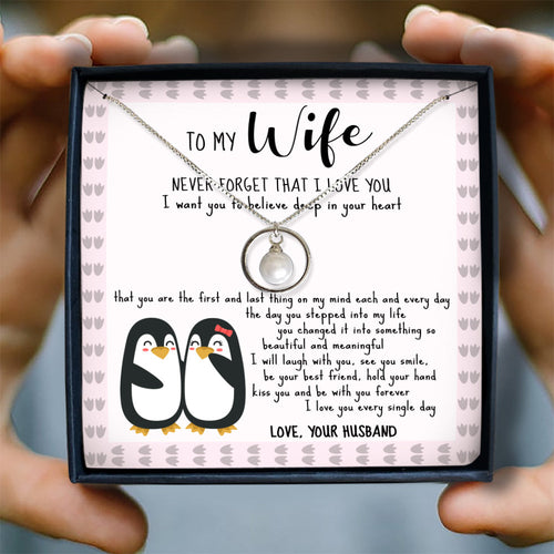 NEVER FORGET THAT I LOVE YOU - NECKLACE FOR WIFE FROM HUSBAND