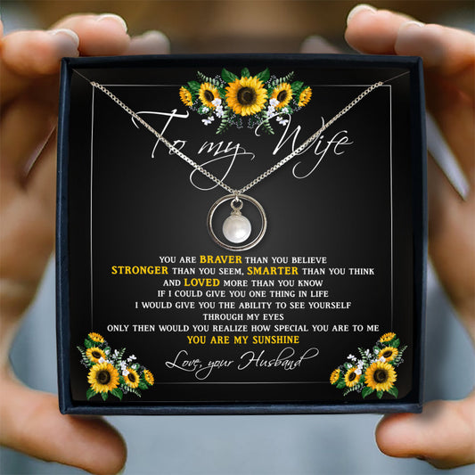 YOU ARE MY SUNSHINE- NECKLACE FOR WIFE FROM HUSBAND