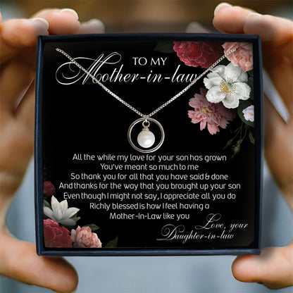 I APPRECIATE ALL YOU DO - NECKLACE FOR MOTHER-IN-LAW FROM DAUGHTER-IN-LAW