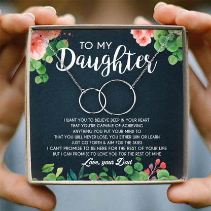 I WANT YOU TO BELIEVE DEEP IN YOUR HEART - NECKLACE FOR DAUGHTER